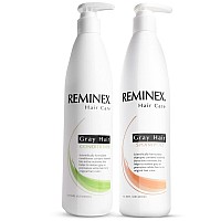 Reminex Anti Grey Hair Shampoo And Conditioner - Color Restore Set To Prevent Gray Hairs and Overall Aging of Hair - Hydrates and Promotes Hair Growth - 1 Pack