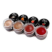 Beauty Treats Lip Scrub with Almond Creme Wild Apple Vanilla Bean Dark Cherry All 4 Full Set