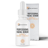 Vitamin C Serum for Face Anti Aging Skin Care Facial Serum with Clinically Proven Fision Wrinkle Fix Collagen Hyaluronic Acid Jojoba Oil Fruit Stem Cell & Witch Hazel by M3 Naturals