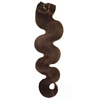 TheFahionWay Body Wave Wavy 70G/Set Human Clip In Hair Extensions Wavy Human Hair Body Wave Clip on 100% Virgin Remy Human Hair 7 Pieces 70Gram/2.45oz (22 inches, 4-bw)