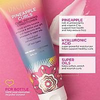 Pacifica Beauty, Pineapple Curls Curl Defining Natural Conditioner, For Curly, Coily and Textured Hair Types, Fresh Pineapple Scent, Sulfate Free and Silicone Free, 100% Vegan and Cruelty Free