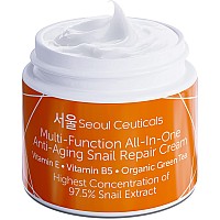 SeoulCeuticals Korean Skin Care Snail Mucin Repair Cream - Day & Night Moisturizer - K-Beauty Skincare Routine 2oz