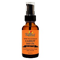 Tropical Holistic 100% Pure Natural Carrot Seed Oil 2oz, Premium Grade Cold Pressed Unrefined Beauty Oil For Youthful, Radiant Skin, Face, Hair, Anti Wrinkle, Brightening & Moisturizing