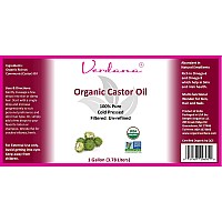 Verdana Organic Castor Oil - USDA Certified Organic - Cold Pressed, Unrefined, 100% Pure and Hexane Free - 16 Fl Oz