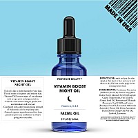 Vitamin Boost Night Facial Serum - Vitamin A, C and E for Anti-Aging, Wrinkle & Fine Line Reduction, Brightening, Damage Repairing Solution - 2 Fl Oz