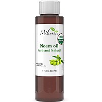 MILANIA Premium Organic Neem Oil Virgin, Cold Pressed, Unrefined 100% Pure Natural Grade A. Excellent Quality.(4 Fl. Oz.)