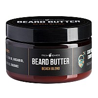 Fresh Beards Beach Blend Beard Butter - Coconut & Lemongrass Fragrance - Scented Mens Beard and Mustache Conditioner - Soothing Anti-Itch Moisturizer and Softener for Healthy Beard Growth