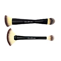 EVE PEARL Dual Brush Set Contour Blending Fan Highlighter Must Have Makeup Brushes Set Of 2 Synthetic Cruelty Free Hypoallergenic