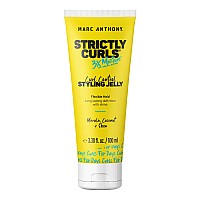 Marc Anthony Styling Jelly, Strictly Curls - 3x Moisture Hair Gel For Long-Lasting Curl Definition - Shea Butter, Marula Oil, Aloe Vera & Coconut Cream - Sulfate Free & Color Safe For Dry Damaged Hair