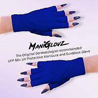 ManiGlovz - Anti UV Gloves for Gel Manicures Using Gel Lamp Dryers, Driving, Lounging and More, Fingerless Gloves That Shield Skin from the Sun and Nail Lamp, Outdoor Gloves, Nude