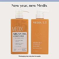 Medix 5.5 Argan Oil + Vitamin E Cream Anti Aging Skin Care Moisturizer Body Lotion For Women & Men | Firming Body Lotion Reduces Look Of Wrinkles, Cellulite, Crepey Skin, & Uneven Skin Tone, 2-Pack