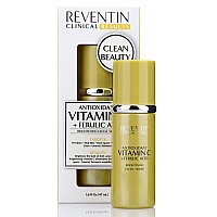Reventin Vitamin C Face Serum W/Ferulic Acid + Turmeric | Vitamin E + C Skin Care Beauty Serum For Reducing Look Of Uneven Skin Tone, Dark Spots, Wrinkles, Fine Lines, & Dull Skin, 1.6 Fl Oz