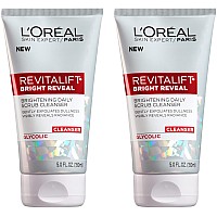 L'Oral Paris Revitalift Bright Reveal Anti-Aging Facial Cleanser with Glycolic Acid, Exfoliates Dullness and Brightens Skin, 5 fl. oz (Pack of 2)