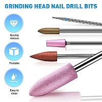 ZEJIANG Ceramic Nail Drill Bits Electric Manicure Head Replacement Device For Manicure Pedicure Polishing Mill Cutter Nail Files