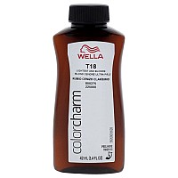 WELLA colorcharm Hair Toner, Neutralize Brass With Liquifuse Technology, T18 Lightest Ash Blonde, 1.4 oz