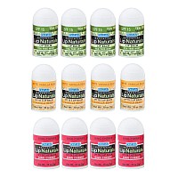 Lip Naturals | Assorted Mini Lip Balm with Sunscreen (SPF-15) | Made in USA | 12-Count Mini Lip Balm Pack with Bing Cherry, Tea Tree Mint, and Vanilla Bean Flavors (0.10oz/3g Each)