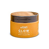 Minimo Glow (Citrus Peach) Skin Brightening Face Scrub for Dark Spots 5 oz Blemish Treatment - Helps Improve Appearance of Uneven Skin tone & Scarring from Breakouts - No Mix, Ready to Apply