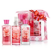 Vital Luxury Bath & Body Care Travel Set - Home Spa Set with Body Lotion, Shower Gel and Fragrance Mist (Japanese Cherry Blossom)