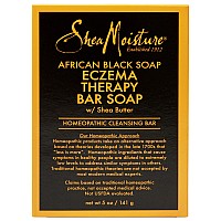 SheaMoisture Bar Soap for Eczema African Soap with Shea Butter, Black, Aloe Vera, 5 Ounce