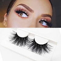 Veleasha-48A 25mm Lashes Strip 5D Mink Hair High Volume Thick Dramatic Style Long Length Cruelty-free and Reusable/False Eyelashes