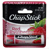 Chapstick (1) Stick Red Raspberry Flavored Lip Balm Lip Care Carded 0.15 oz