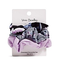 Vera Bradley Women's Scrunchie Hair Accessory Set, Plum Pansies, One Size