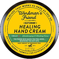 WORKMAN'S FRIEND Superior Healing Hand Cream - Intense Moisturizer - Heals Extremely Dry & Cracked Skin - 2.5 ounce