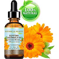 Botanical Beauty CALENDULA OIL Egyptian Calendula Officinalis Marigold Oil 100% Pure Natural for Face, Skin, Body, Hair, Nail Care 1 Fl.oz.- 30 ml Skin Moisturizer, Antioxidant Serum