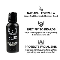 ZEUS Refined Essential Beard Care Kit with Travel Toiletry Bag - Beard Wash, Beard Conditioner, Refined Beard Oil & Travel Dopp Bag - (Made in USA) Verbena Lime
