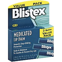 Medicated Lip Balm SPF 15, 0.15 Ounce (Pack of 6)