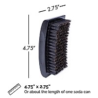 ZEUS Palm Hair Brush, Beech Wood Handle & Boar Bristles for Beard & Hair - BP92