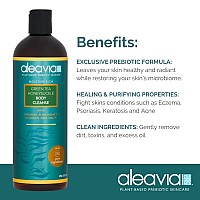 Aleavia Green Tea Honeysuckle Body Cleanse - Organic & All-Natural Prebiotic Body Wash with Raw Honey - 16 Oz.