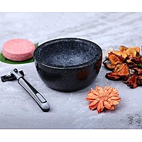 URBAN SOMBRERO ShayVe Shaving Bowl for Shaving Soap & Cream - Granite Shave Bowl For Shaving Soap & Cream - Exquisite Heat Insulated Wet Shaving Kit Addition (Black)