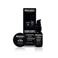 Brickell Men's Restoring Eye Routine for Men, Eye Serum and Eye Cream for Men, Natural and Organic, Unscented, Men's Skin Care Gift Set