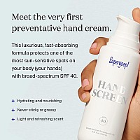 Supergoop! Handscreen SPF 40, 6.76 fl oz - Preventative, SPF Hand Cream For Dry Cracked Hands - Fast-Absorbing, Clean ingredients, Non-Greasy Formula - With Sea Buckthorn, Antioxidants & Natural Oils