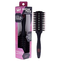 Wet Brush Straighten & Style Round Brush - for All Hair Types - A Perfect Blow Out with Less Pain, Effort and Breakage - Open Barrel Design For High Speed Drying In Less Time