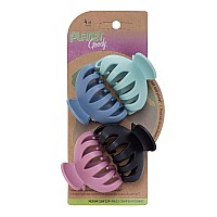 Planet Goody Spider Claw Hair Clip, 4-Count - Assorted Bright Colors - Medium to Long Hair - Long-lasting & Will Not Slip - Pain-Free Hair Accessories for Women, Men, Boys & Girls - All Hair Types