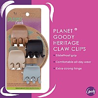 Planet Goody Heritage Medium Claw Clips - 4-Pack, Assorted Neutral Colors- For Easily Pulling Up Your Hair - Pain-Free Hair Accessories For Women, Men, Boys & Girls