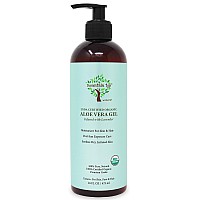 MOUNTAIN TOP Organic Aloe Vera Gel (16 fl oz / 473 mL) USDA Certified 100% Pure & Natural - For Extremely Dry & Itchy Skin