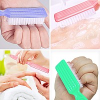 HOFASON 20Pcs Handle Grip Nail Brush, Hand Fingernail Cleaner Brush Manicure Tools Scrub Cleaning Brushes Kit for Toes and Nails Women Men(Random Colors)