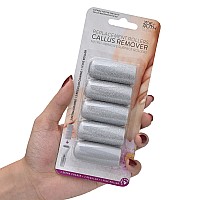 Zoe+Ruth Replacement Roller Heads, 5 Pack for Model ZR-HC307 - Premium Quality Pedicure Callus Remover Replacements. Professional Grade Foot File Refills, Water Proof