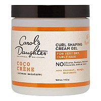 Carols Daughter Coco Creme Curl Shaping Cream Gel, with Coconut Oil, Coconut Milk, Silicone Free, Paraben Free Hair Gel for Curly Hair , Mineral Oil Free, for Very Dry Hair, 16 Oz
