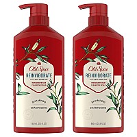Old Spice Reinvigorate Shampoo for Men with Tea Tree Oil, 21.9 Oz Each, Twin Pack