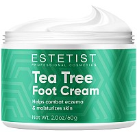 Tea Tree Oil Foot Cream for Dry Cracked Skin, Heel and Calluses, Athletes Foot - Helps with Scaly, Jock Itch and Itchy Skin - Foot Treatment Eczema Cream and Skin Moisturizer - Antifungal Foot Cream