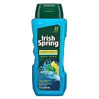 Irish Spring Ultimate Wake Up Tea Tree Face & Body Wash for Men, Moisturizing Body Wash Washes Away Bacteria - 18 Fl. Oz
