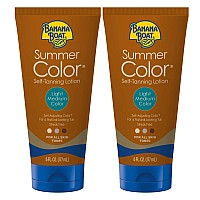 Banana Boat Summer Color Sunless Self Tanning Lotion, Reef Friendly, Light/Medium, 6oz. -2 Count (Pack of 1)