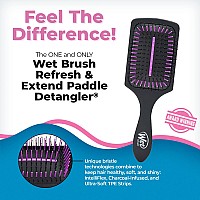 Wet Brush Refresh and Extend Detangler Hair Brush, Black - Detangling Brush with Charcoal Infused Ultra-Soft IntelliFlex Bristles For All Hair Types - Removes Dirt, Excess Oils & Impurities