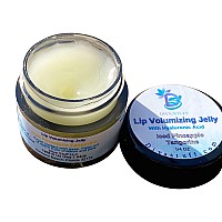 Lip Volumizing Jelly, Iced Pineapple Tangerine Flavor, No Wax, Maximum Amount of Hyaluronic Acid, Jamaican Black Castor Oil and Vitamin E, Smooths, Plumps, Hydrates