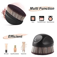 Yqlinnn Foundation Makeup Brush, Kabuki Brush Liquid Powder Foundation Brush for Blending Liquid, Cream or Flawless Powder Cosmetics (Black)