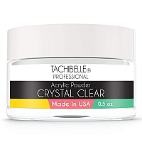 Tachibelle Professional Acrylic Nail System Acrylic Powder, 0.5 oz. Made in USA. Used in Professional Salons. (Crystal Clear 0.5oz)